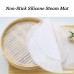 INCHANT Silicone Steamer Mesh Non-Stick Round Dumplings Mat for Steaming Basket Reusable Steamer Paper Liners(13.8 inch diameter) Pack of 5 - B0797DN187